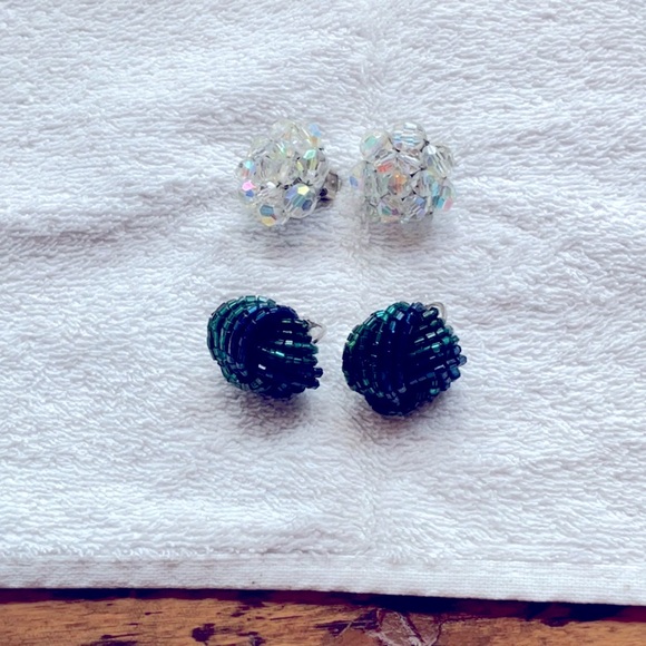 Vintage Clip On earrings-lot of 13 - Picture 9 of 9